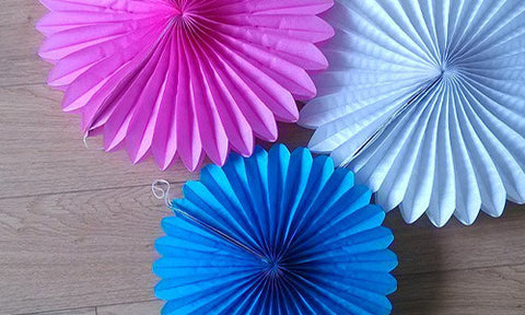 Paper pinwheel fans