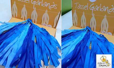 blue tassel garlands