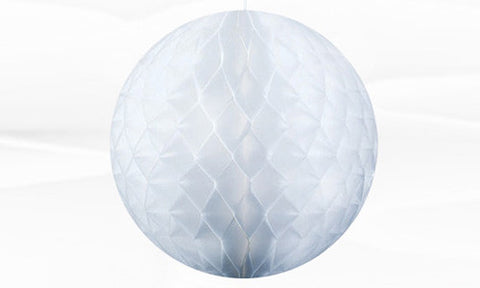 White honeycomb paper balls